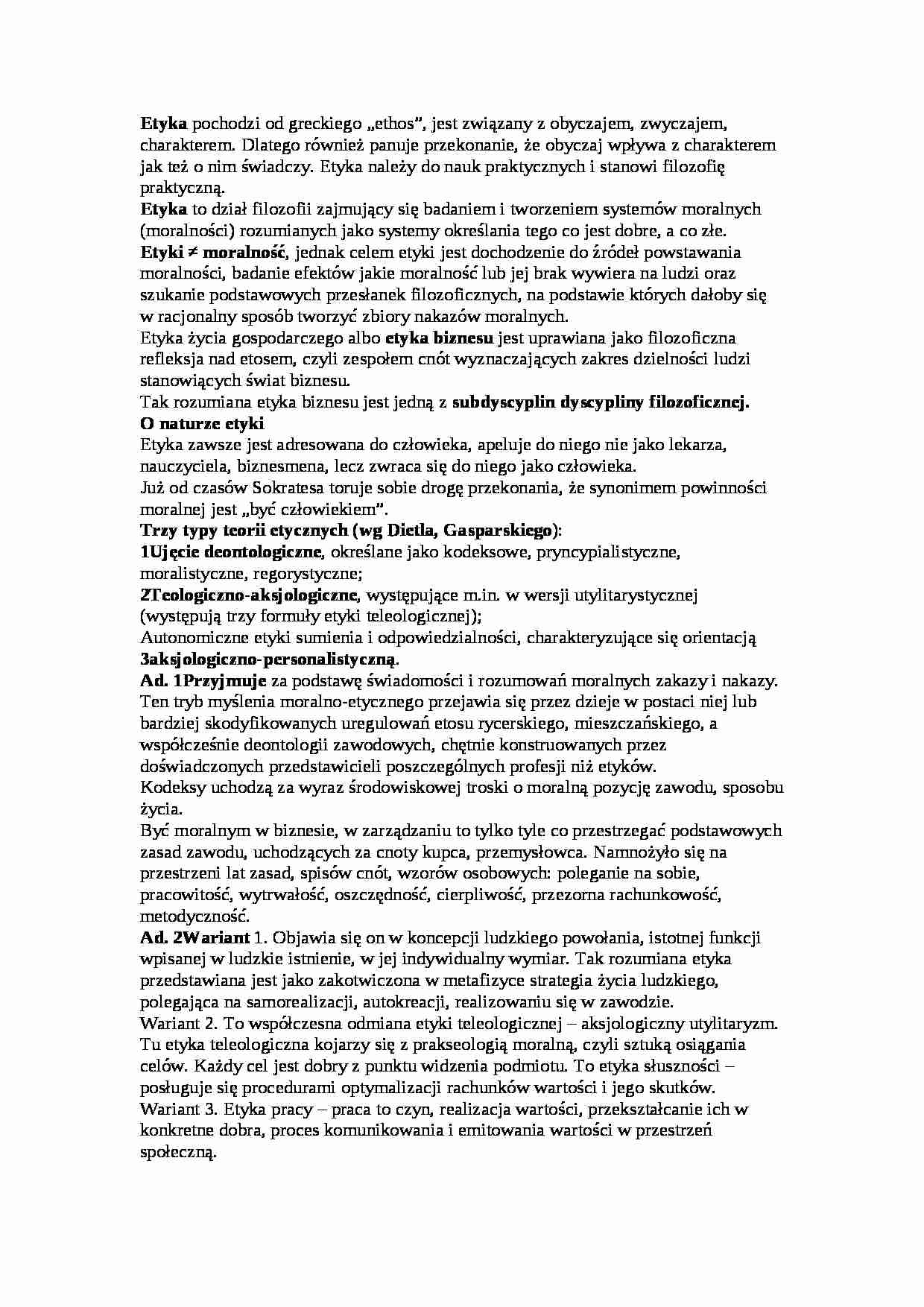 Etyka w miejscu pracy-notatki - strona 1