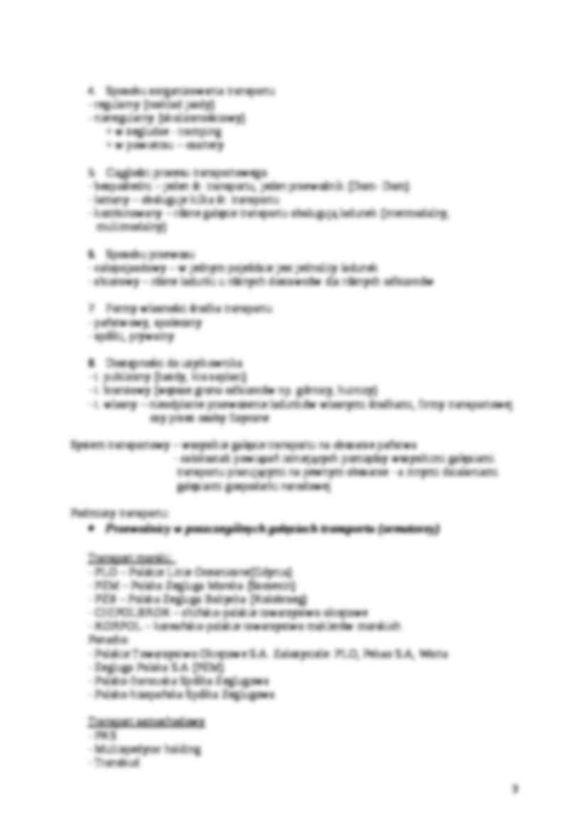 Transport i spedycja - wykłady - strona 3