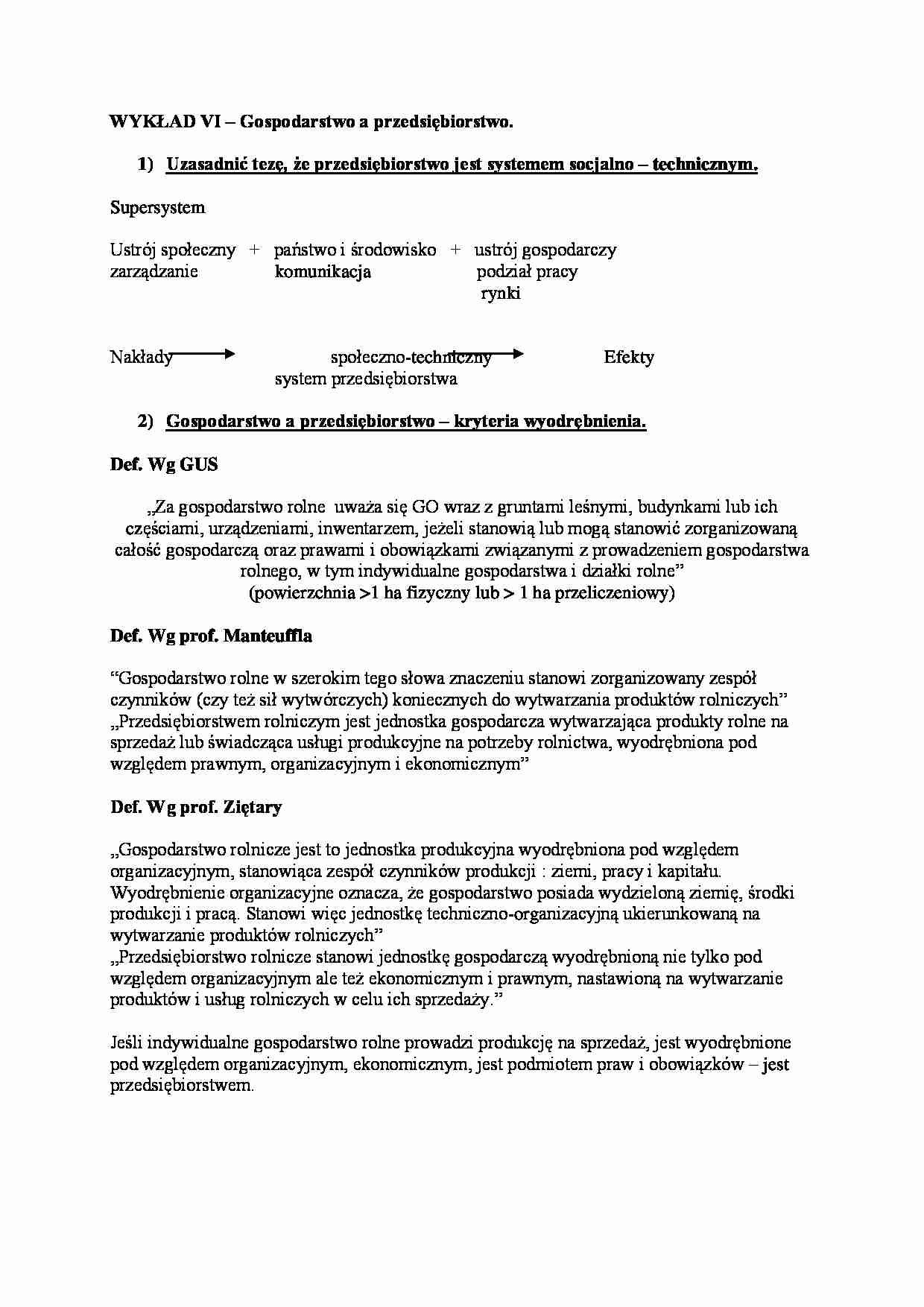 Gospodarstwo a przedsiębiorstwo - strona 1