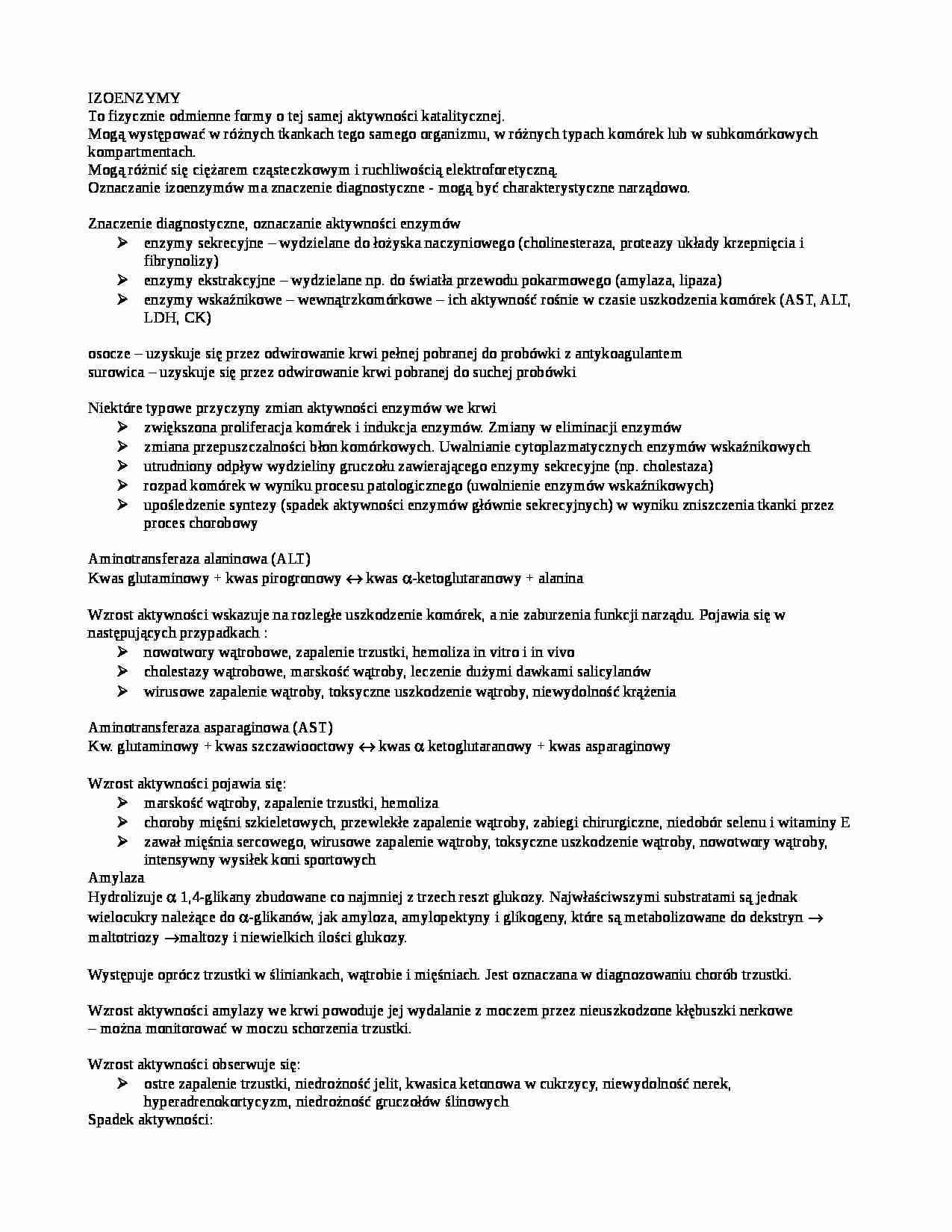 Izoenzymy  - strona 1