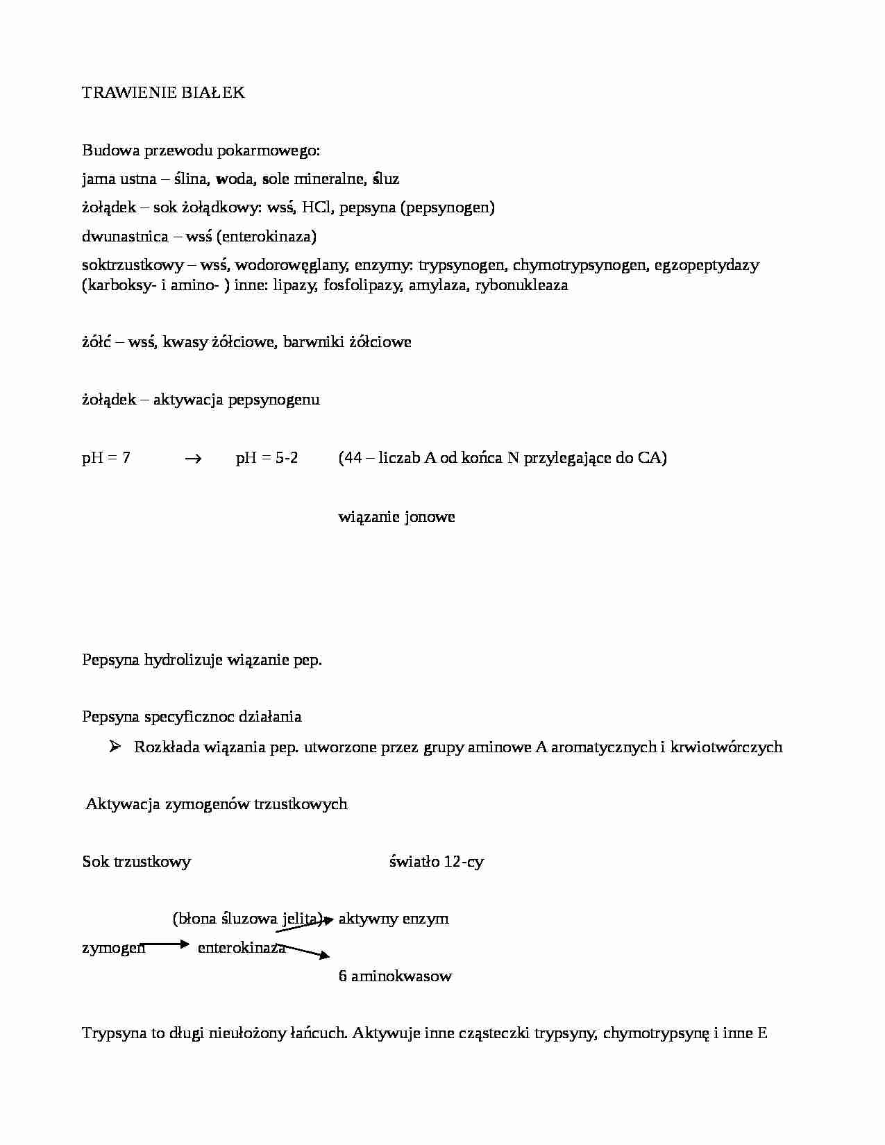 Trawienie białek - strona 1