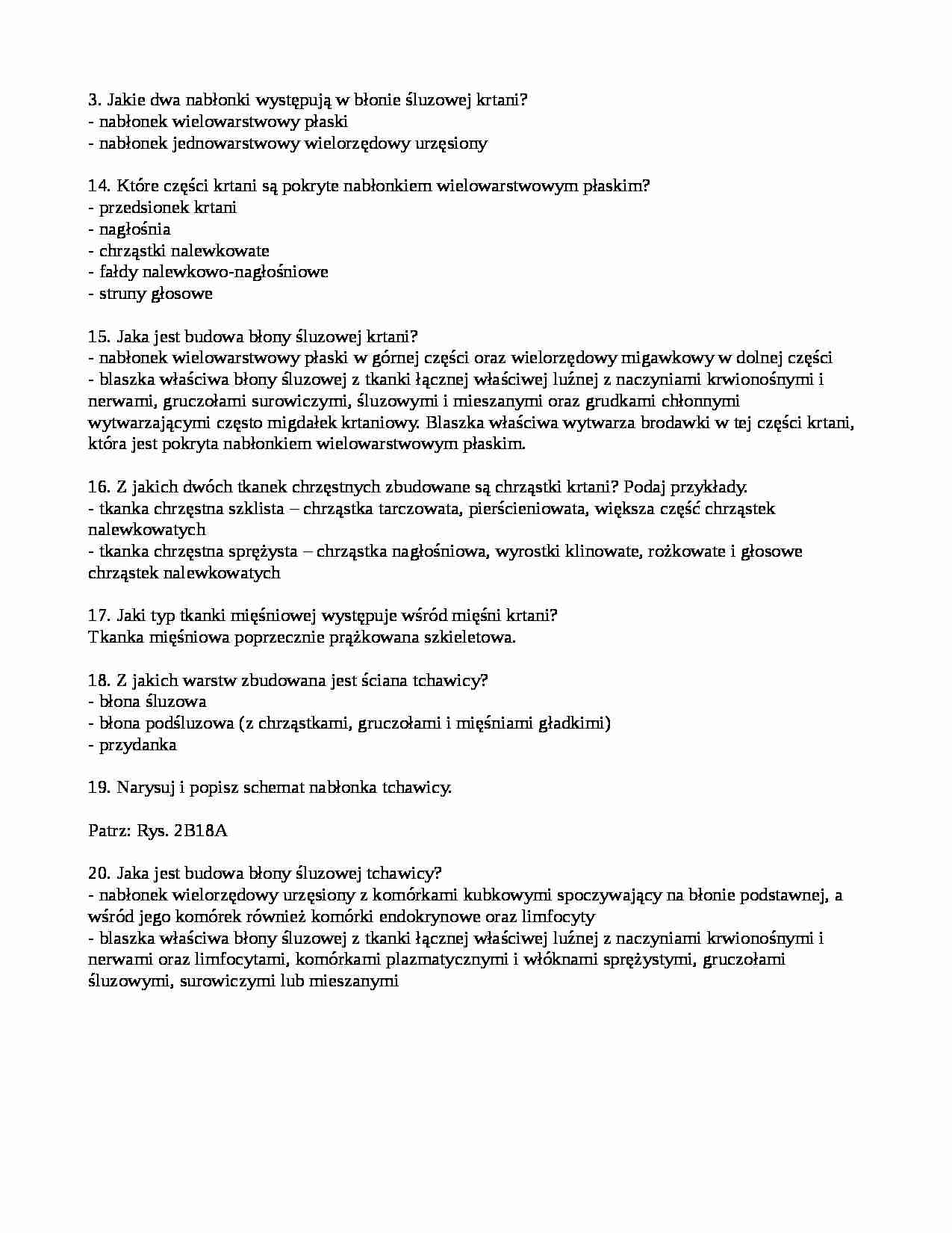 Błona śluzowa krtani - strona 1