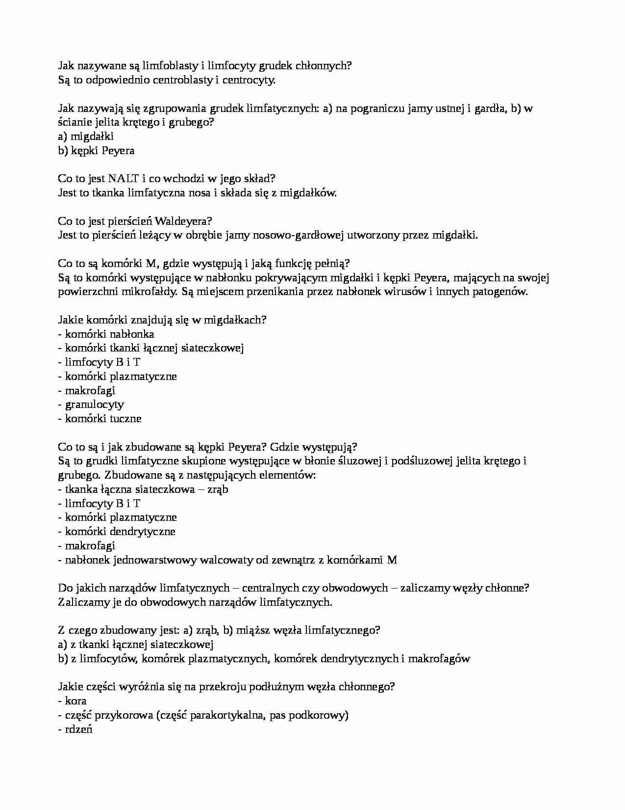 Limfoblasty i limfocyty  - strona 1