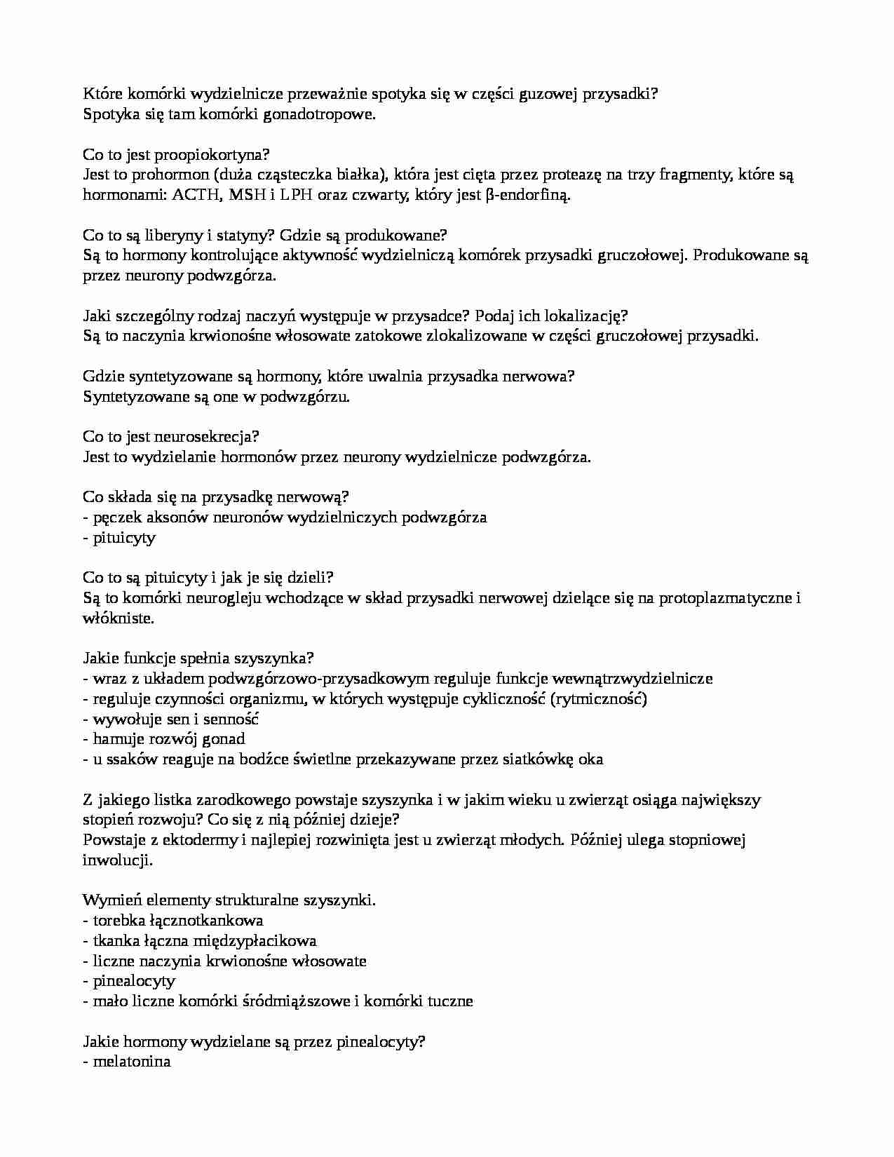 Komórki wydzielnicze  - strona 1