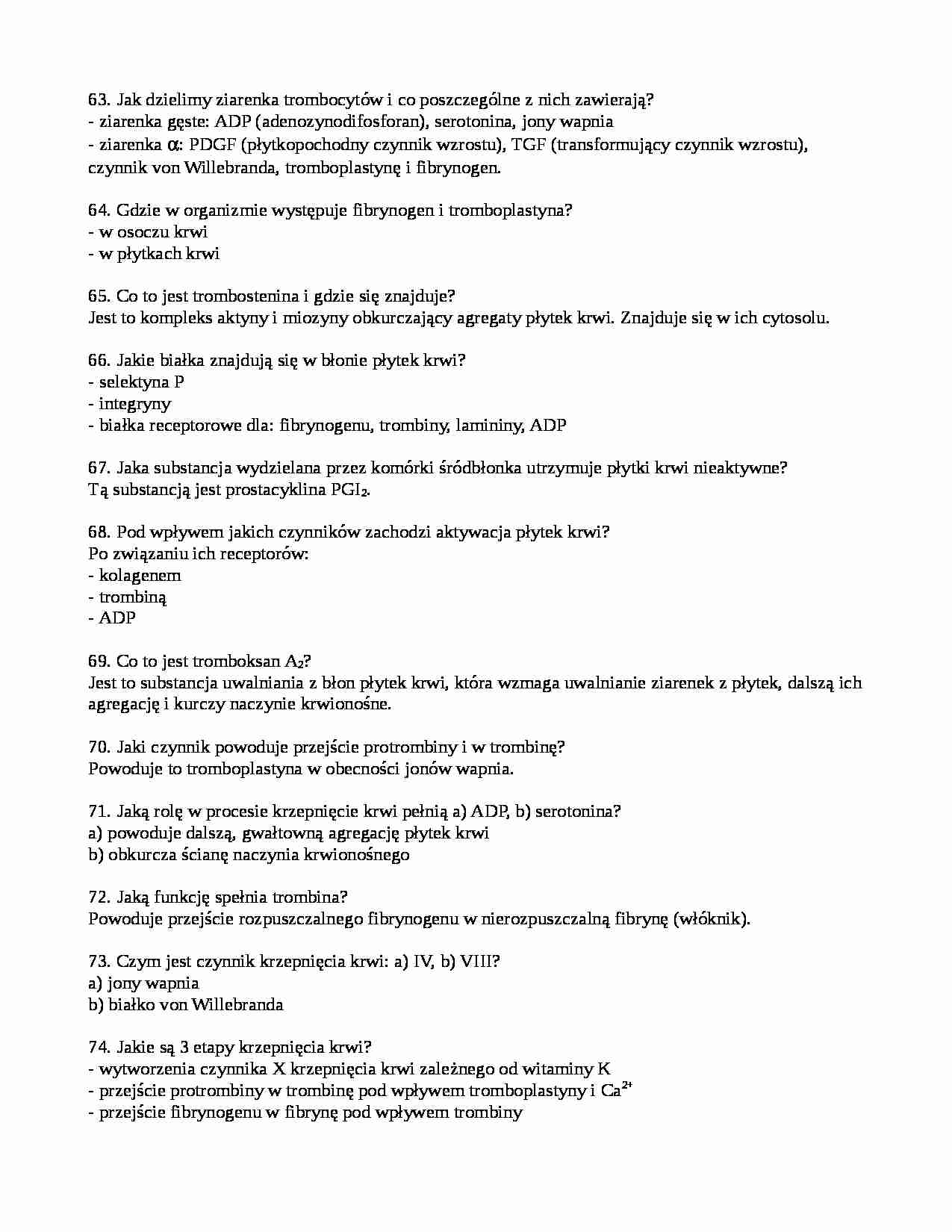 Krzepnięcie krwi  - strona 1