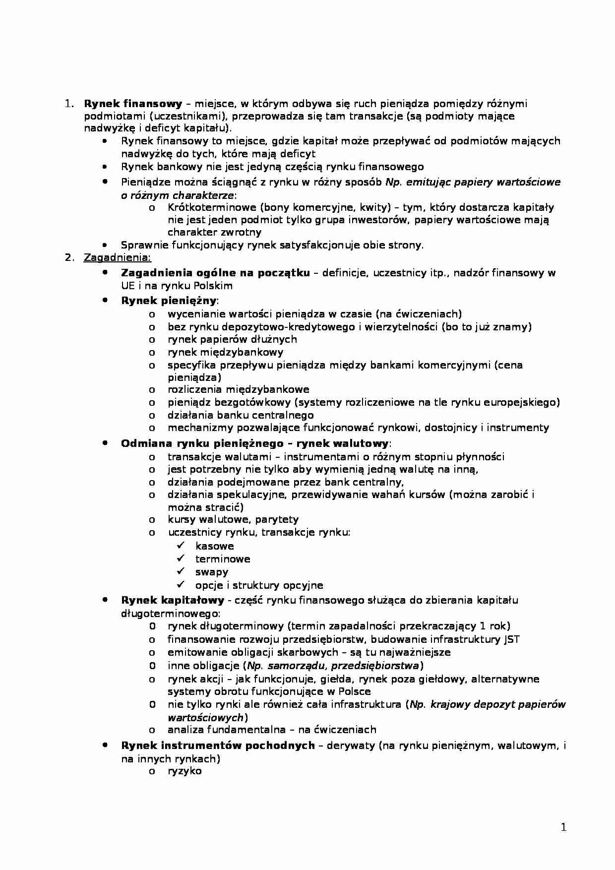 Zagadnienia ogólne z przedmiotu - strona 1