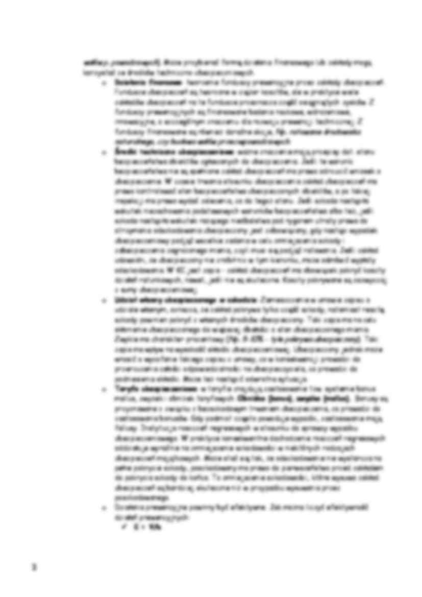 Funkcje ubezpieczeń - opracowanie - strona 2