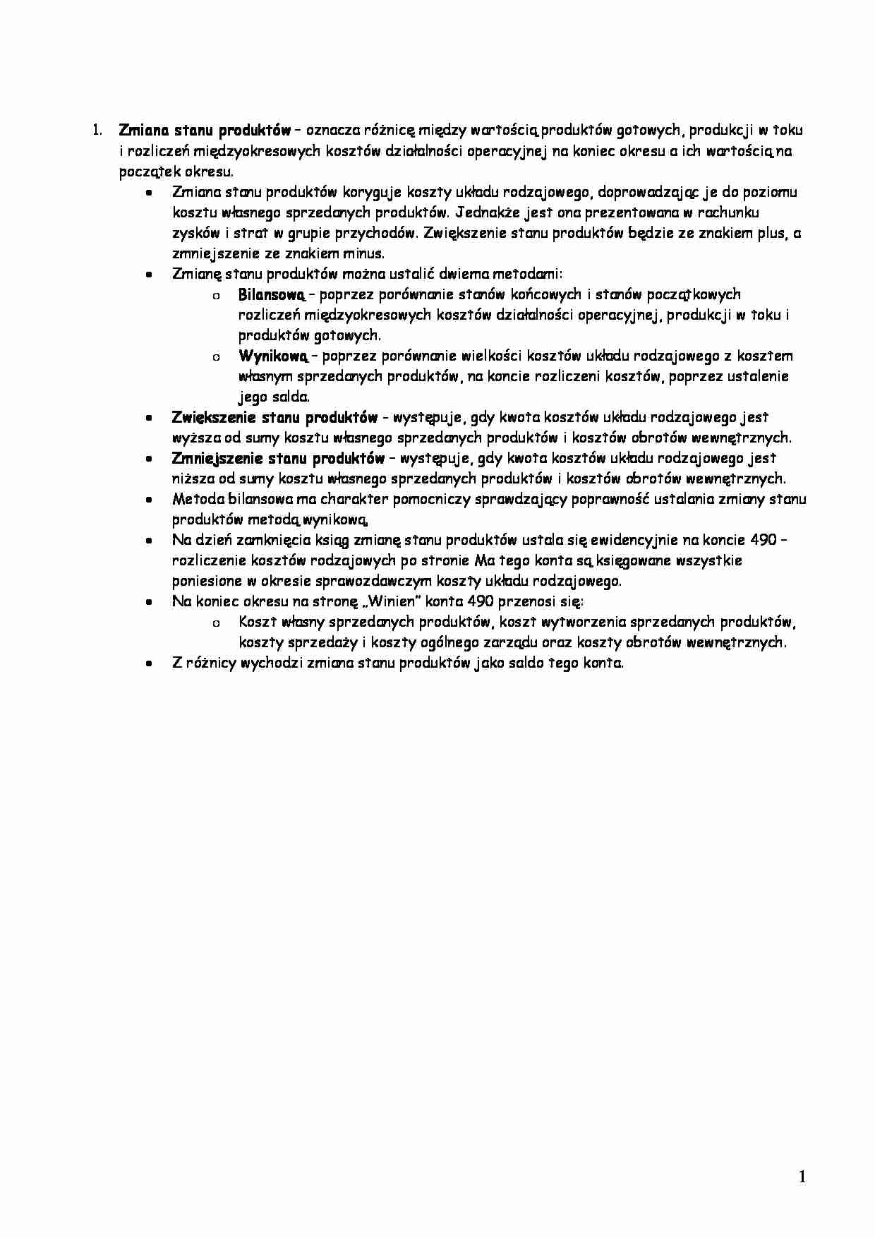 Zmiana stanu produktów - strona 1