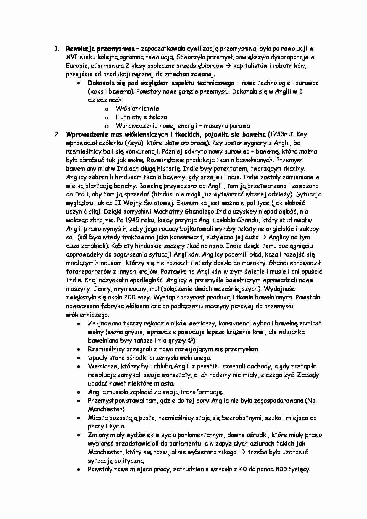 Rewolucja przemysłowa - Przemysł lekki - strona 1