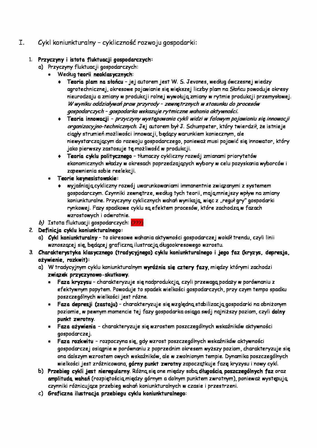 Cykl koniunkturalny gospodarki - strona 1