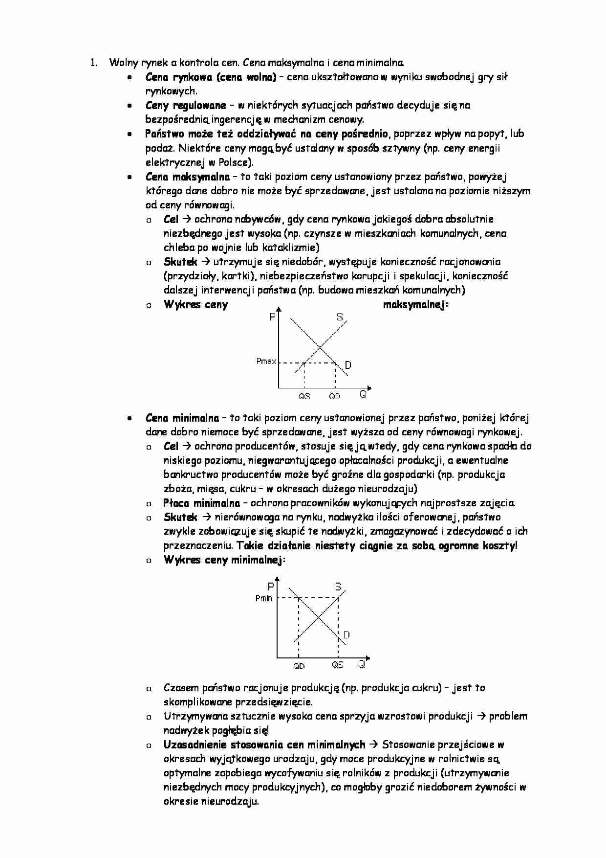Wolny rynek a kontrola cen - strona 1