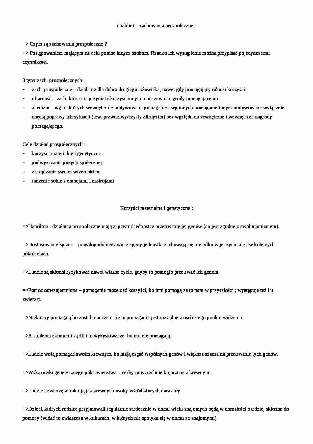 cialdini - prospołeczne - strona 1