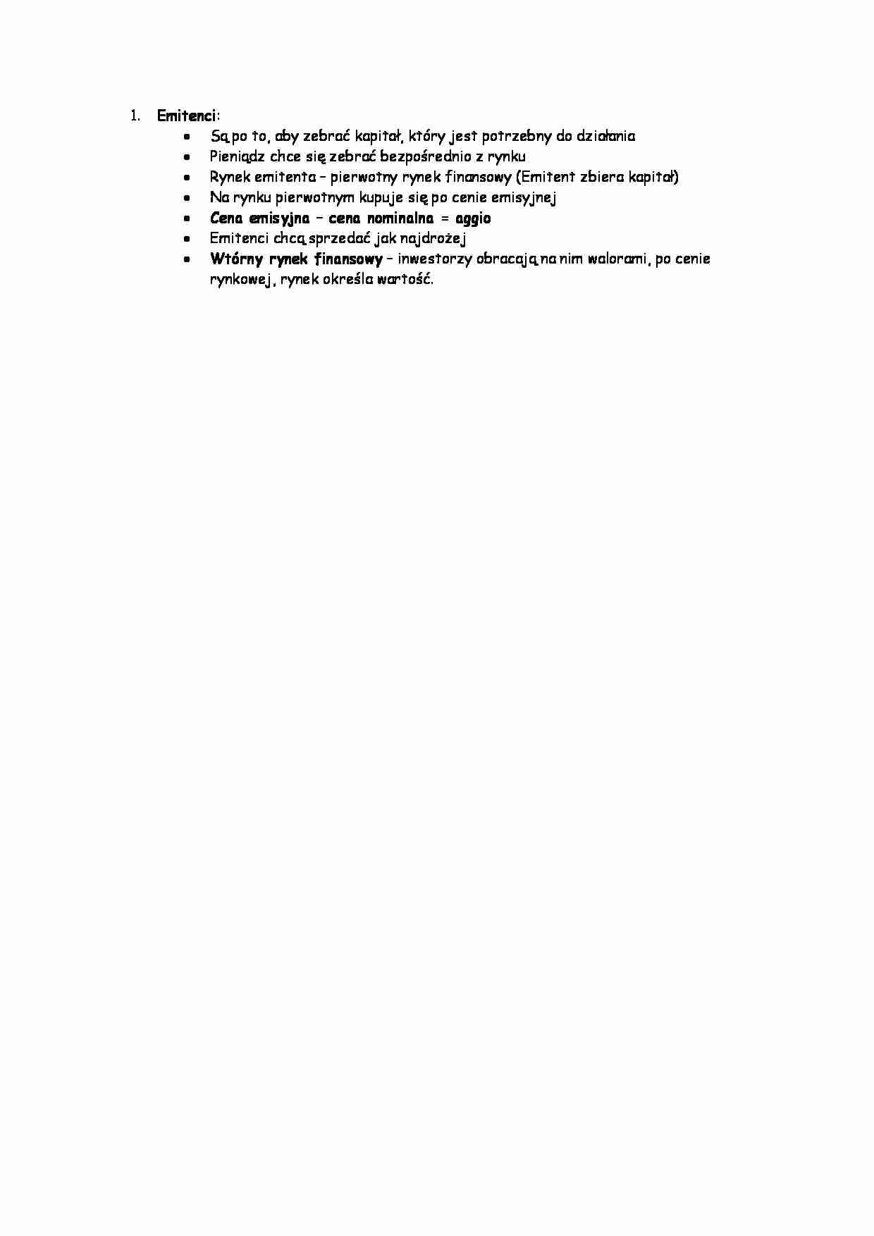 Emitenci - definicja emitentów - strona 1