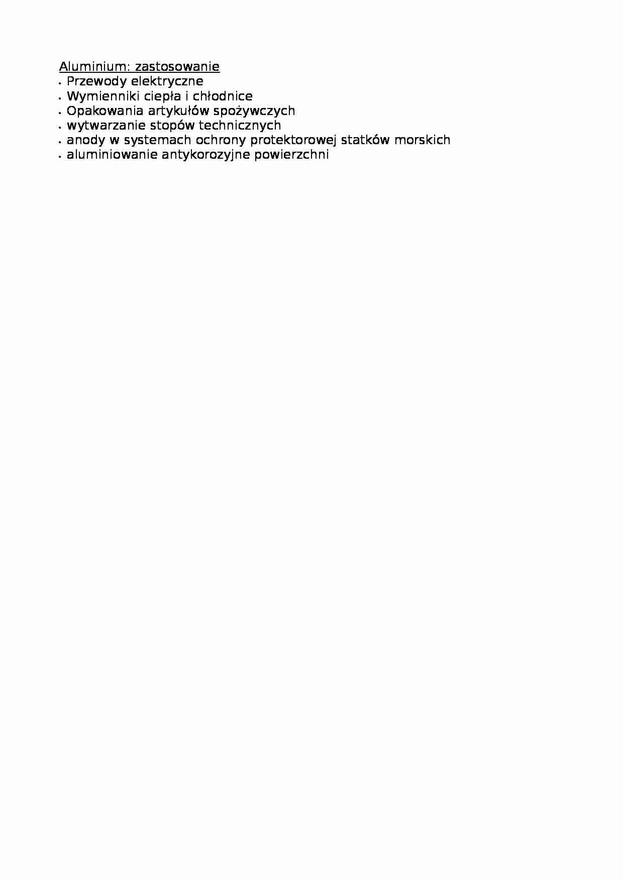 Zastosowanie aluminium - strona 1