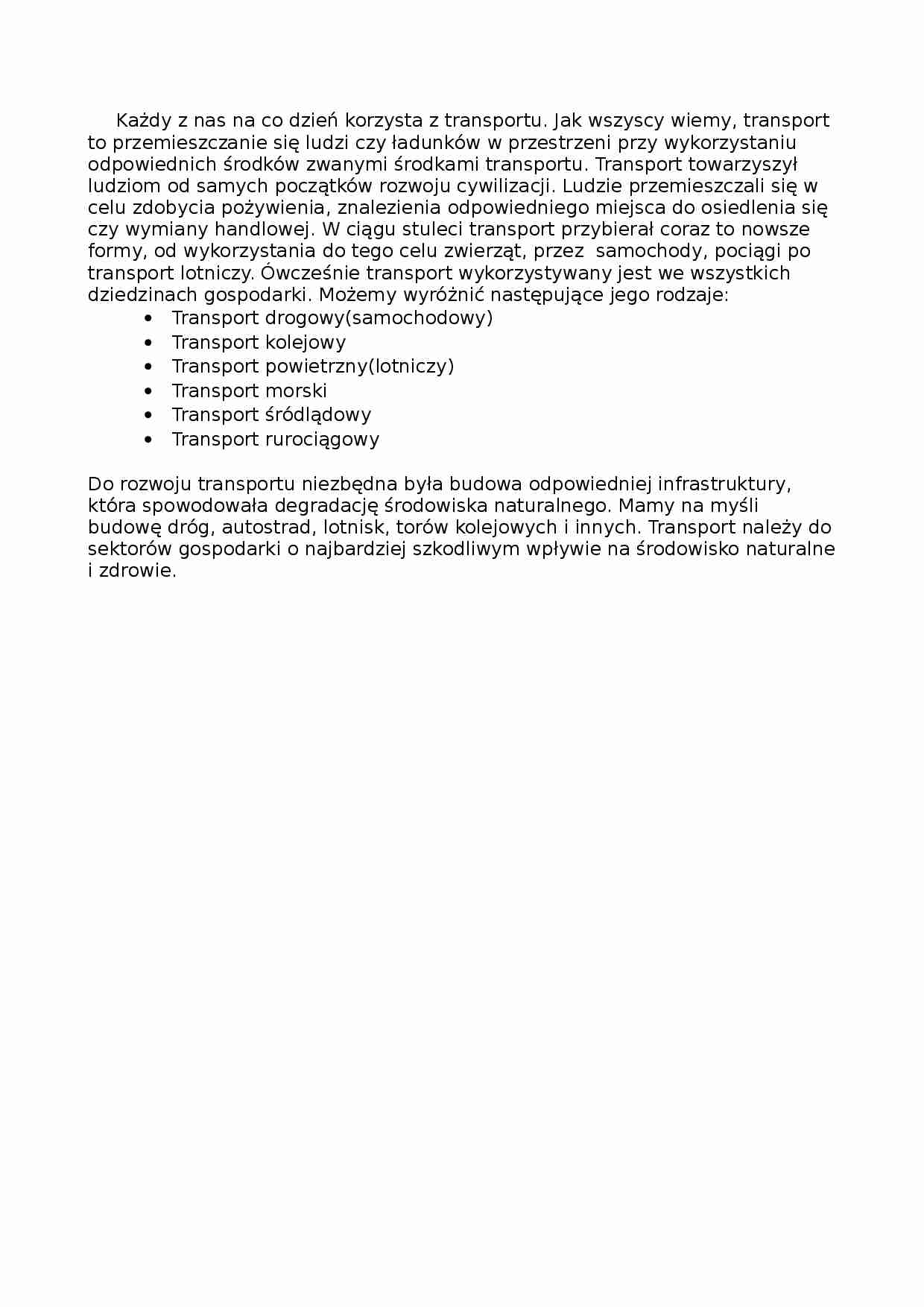 Transport a ochrona środowiska - strona 1