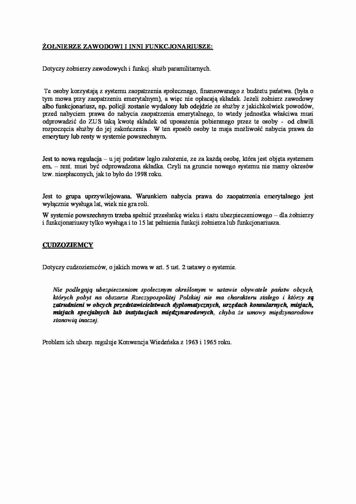 Żołnierze zawodowi i cudzoziemcy - strona 1