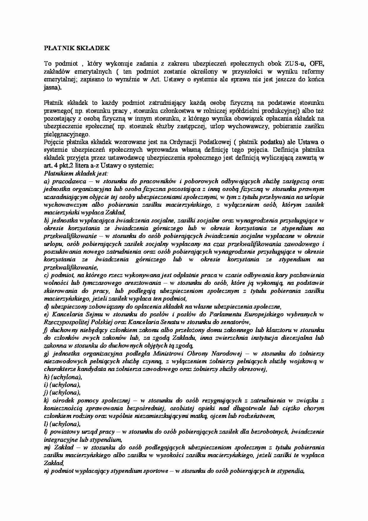Płatnik składek - strona 1