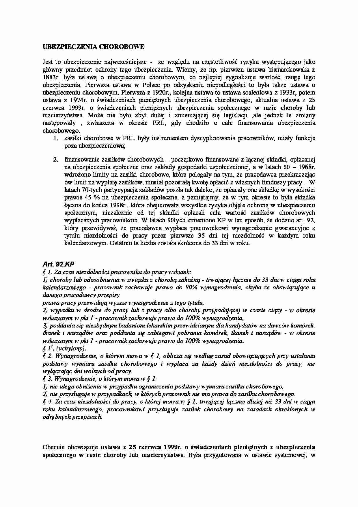 Ubezpieczenia chorobowe - strona 1
