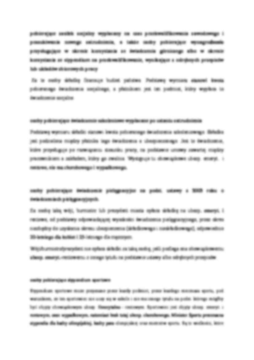 Ubezpieczenia osób pobierających zasiłki,stypendia i świadczenia - strona 2