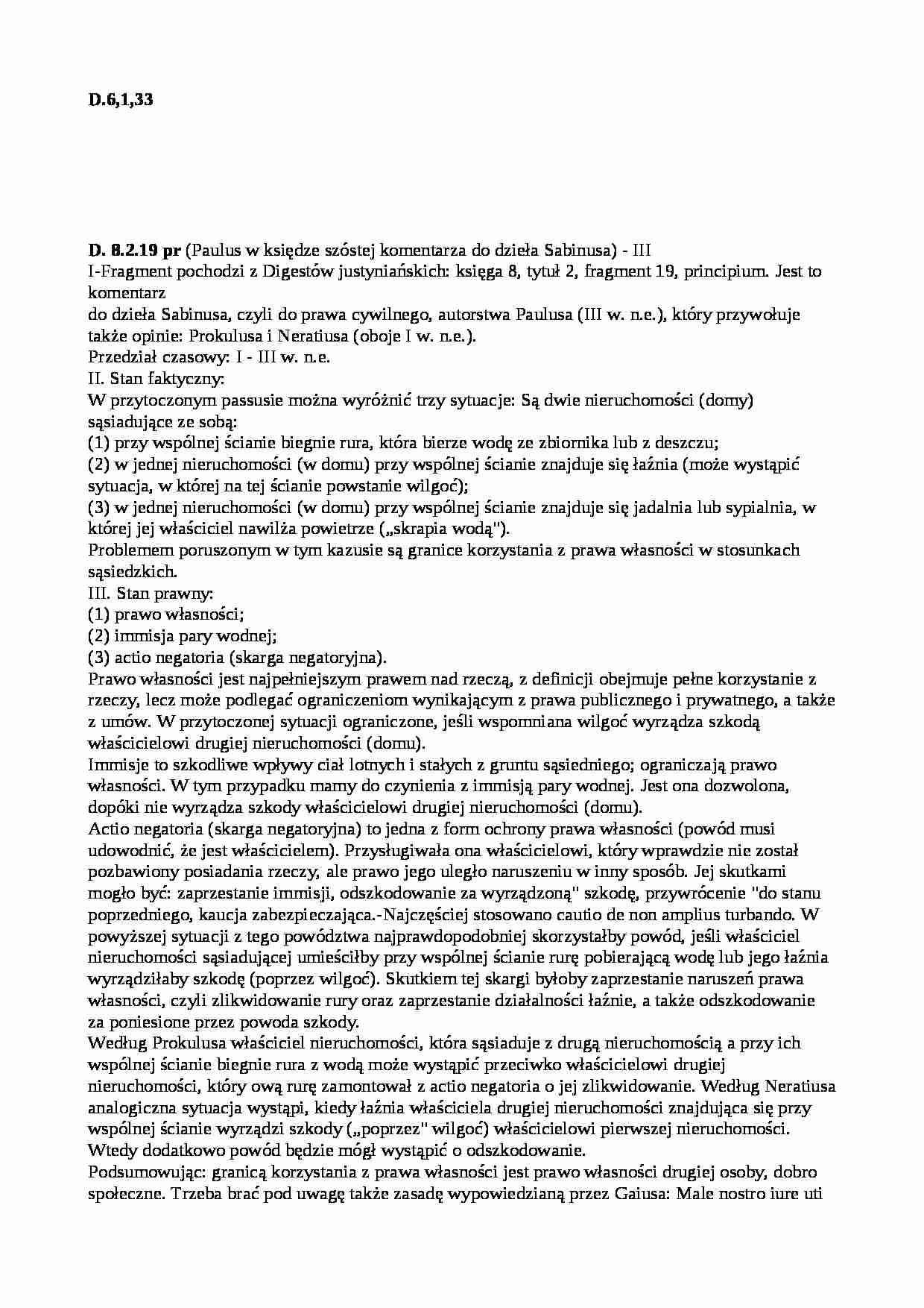 Kazusy - zobowiązania - Pomponius  - strona 1