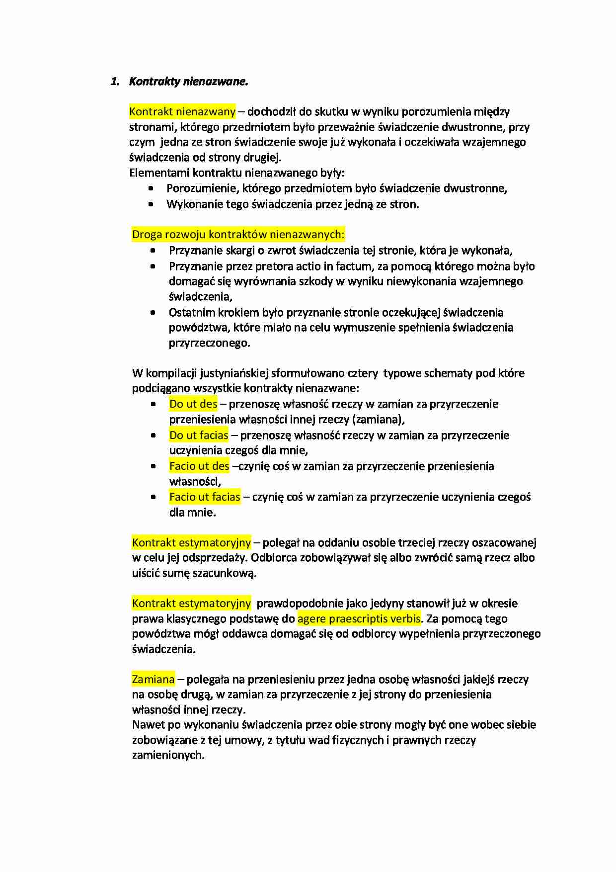 Kontrakty nienazwane. - strona 1