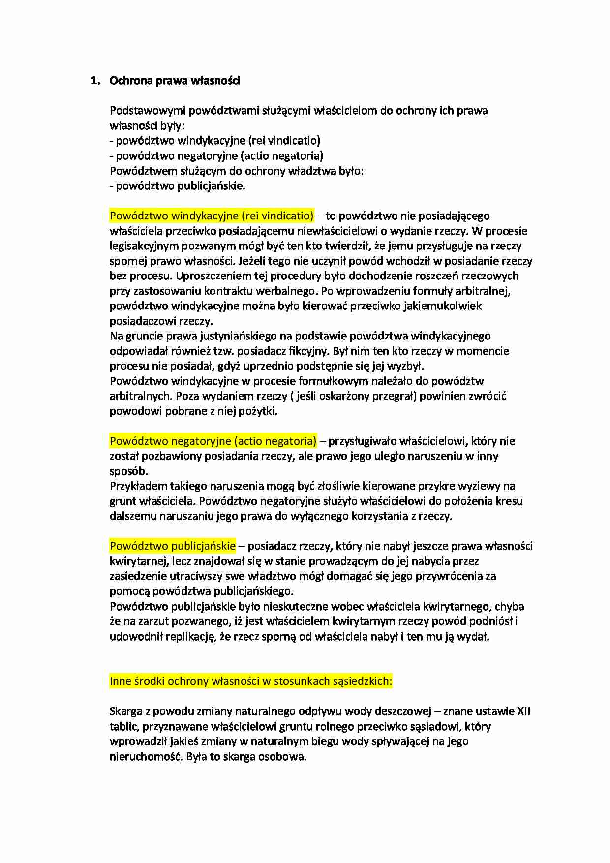 Ochrona prawa własności. - strona 1