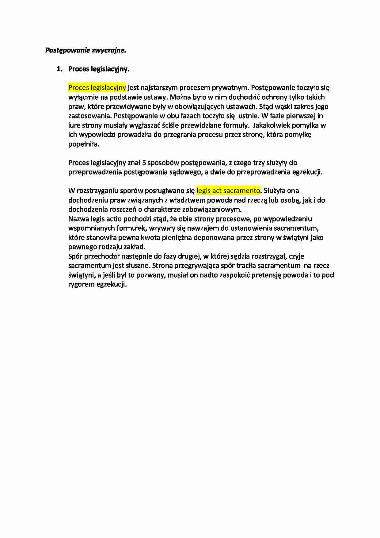 Postępowanie zwyczajne. - strona 1
