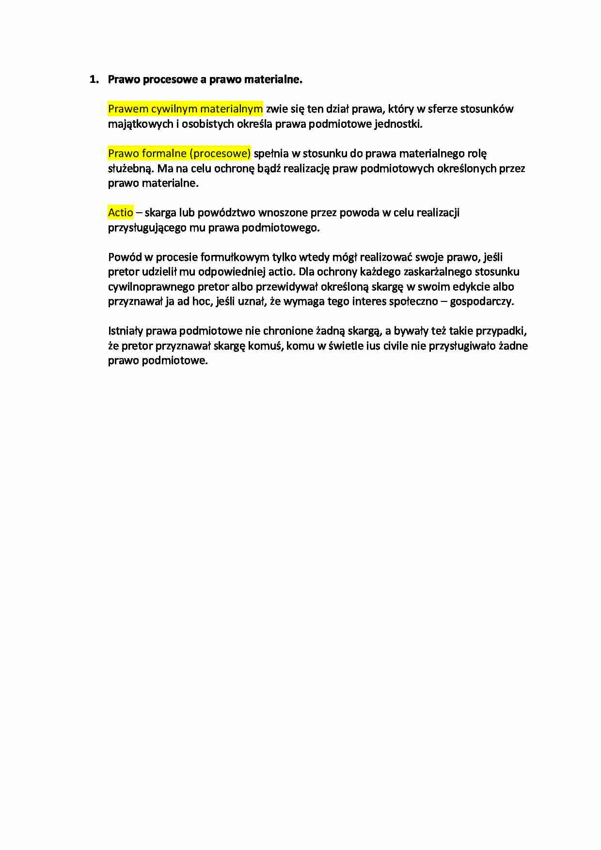 Prawo procesowe a prawo materialne. - strona 1