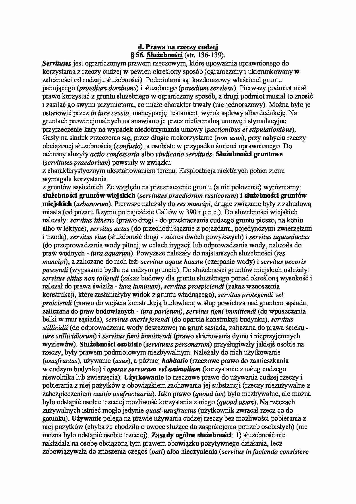 Prawa na rzeczy cudzej - wykład. - strona 1