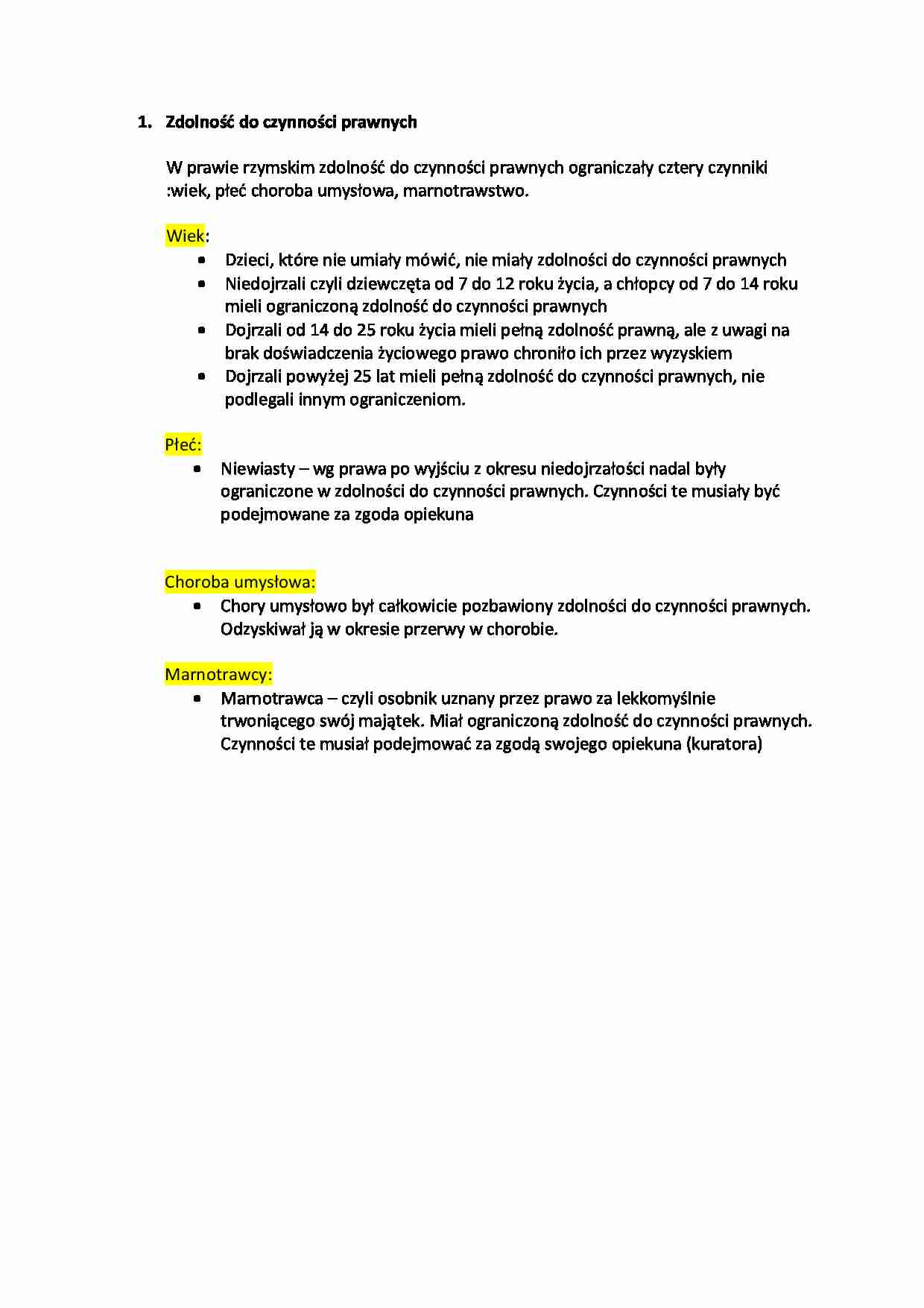 Zdolność do czynności prawnych. - strona 1