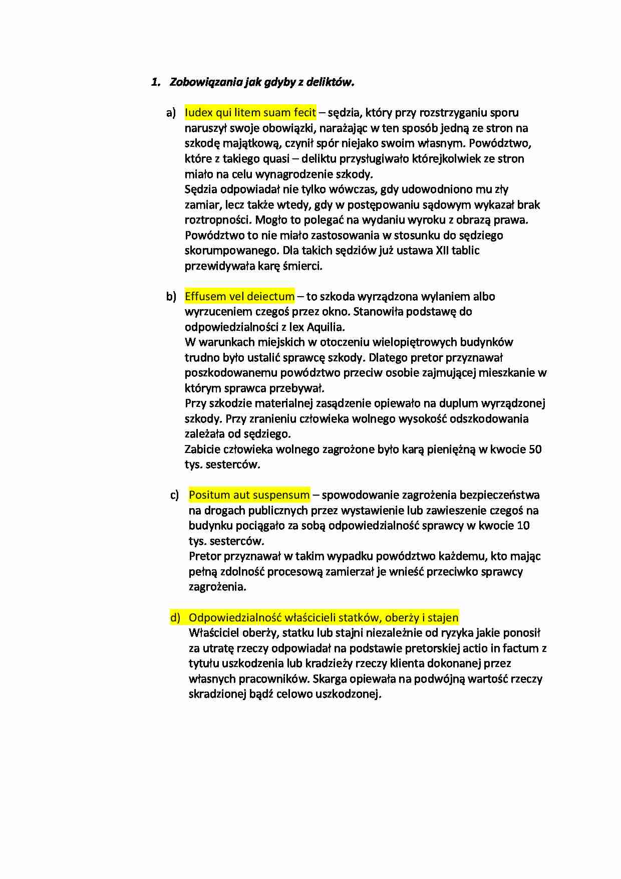 Zobowiązania jak gdyby z deliktów. - strona 1