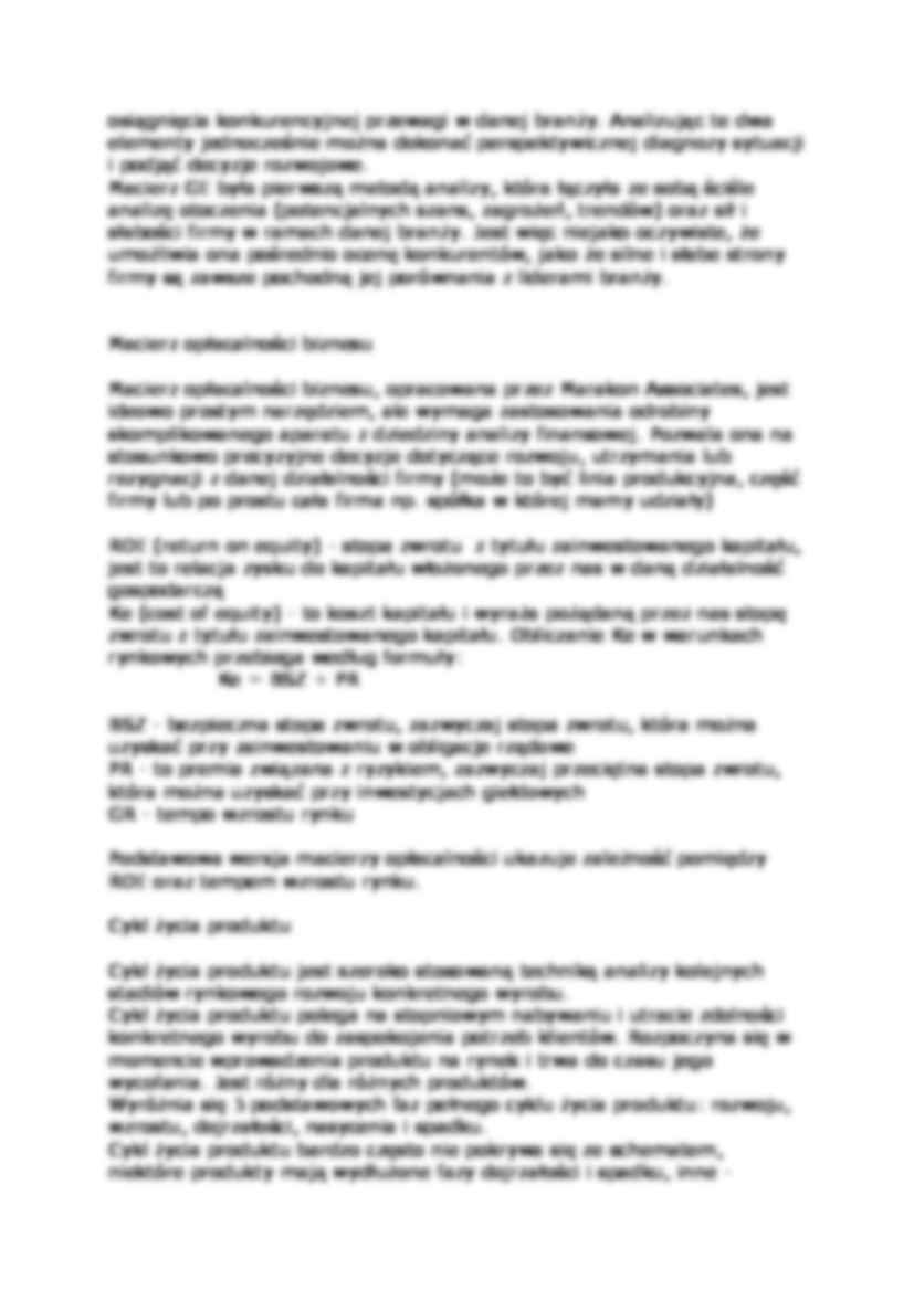 Analiza strategiczna i metody jej przeprowadzania - strona 2