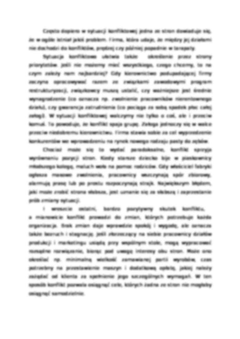 Rola konfliktu w interesach - Procesy poznawcze - strona 2