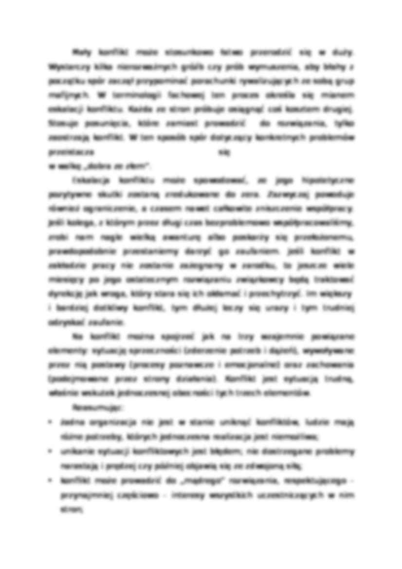 Rola konfliktu w interesach - Procesy poznawcze - strona 3