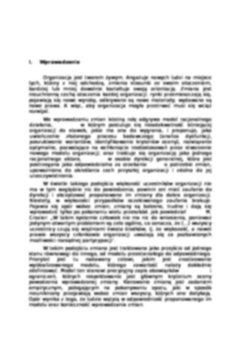 Bariery we wprowadzaniu zmian w organizacji - istota - strona 3