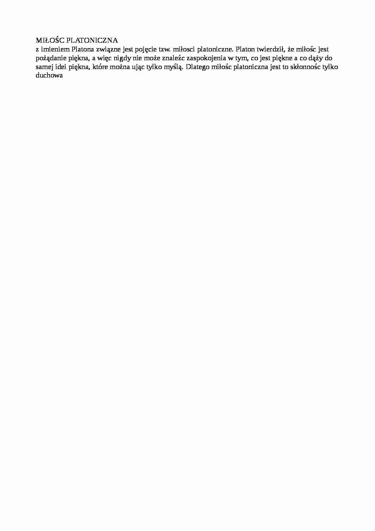 Miłość platoniczna. - strona 1