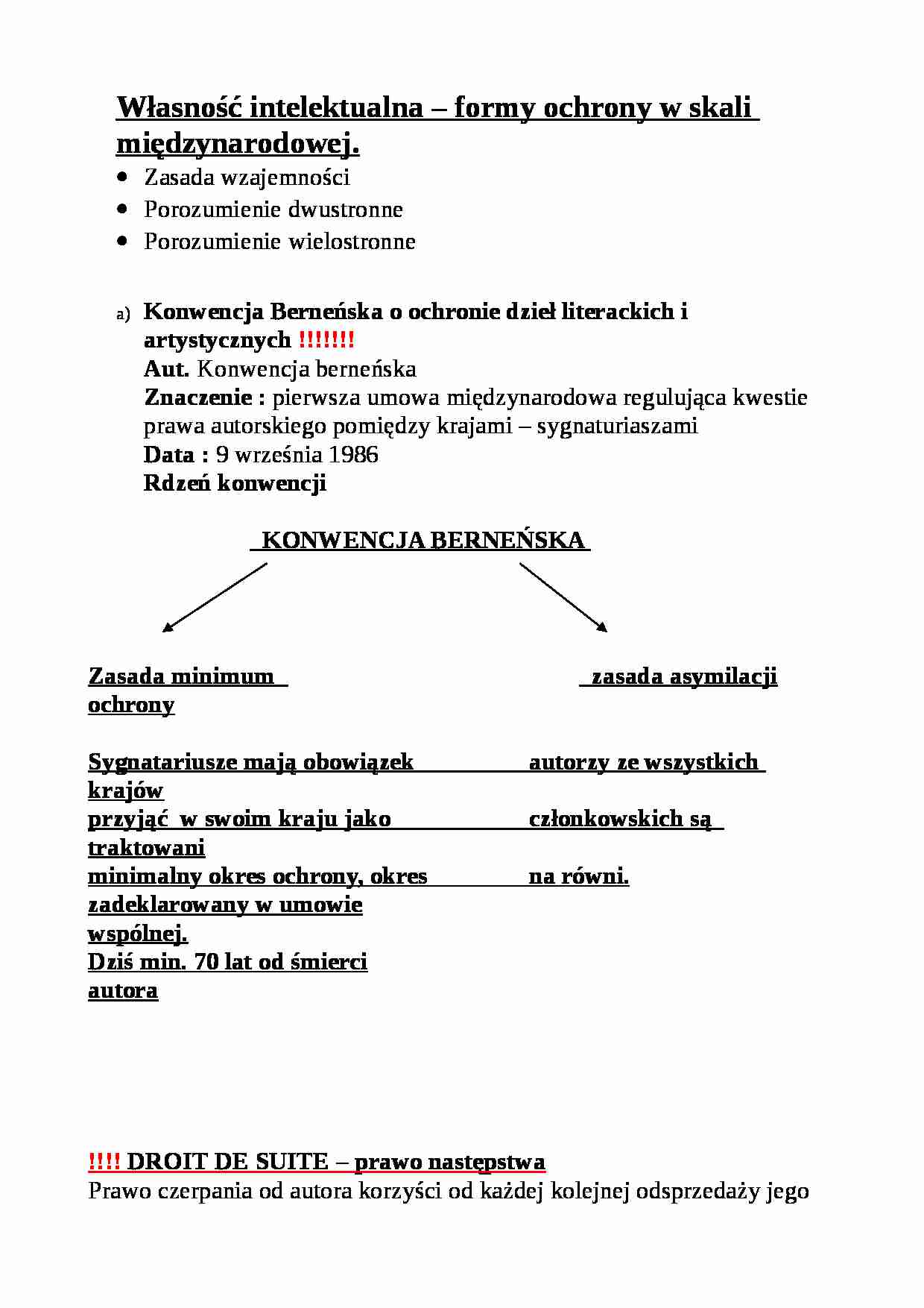 Formy ochrony w skali międzynarodowej - strona 1