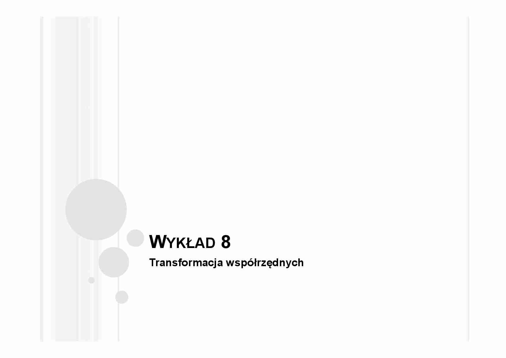 Transformacja współrzędnych. - strona 1