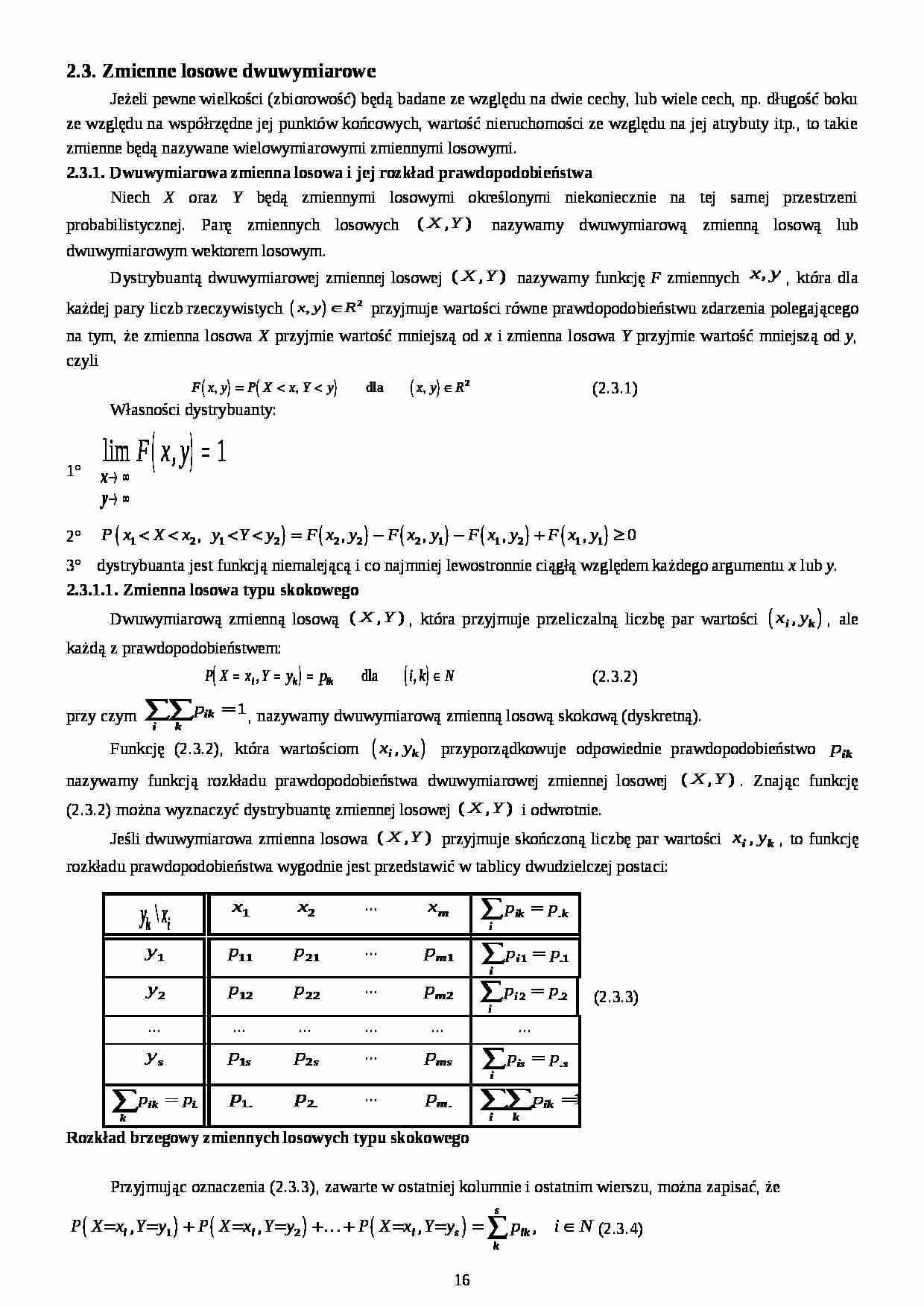 Zmienne losowe dwuwymiarowe. - strona 1