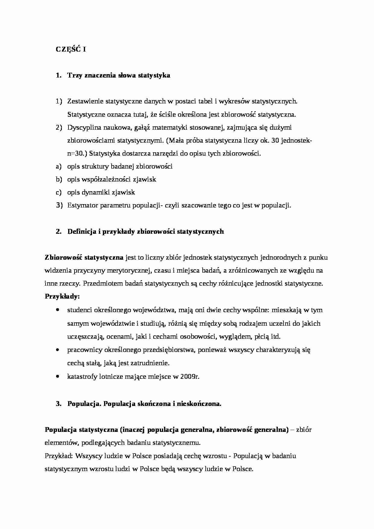 Zbiorowości statystyczne - strona 1