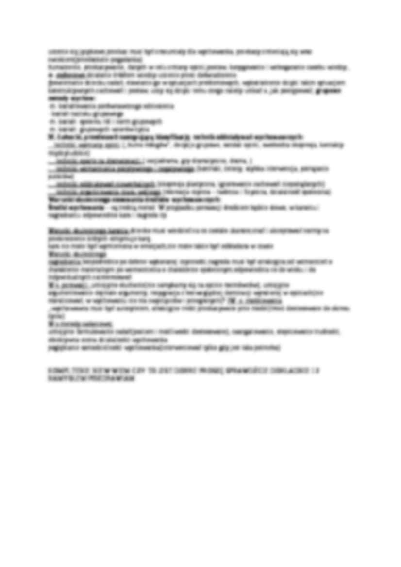 Teoretyczne podstawy wychowania-zagadnienia na kolokwium - strona 3