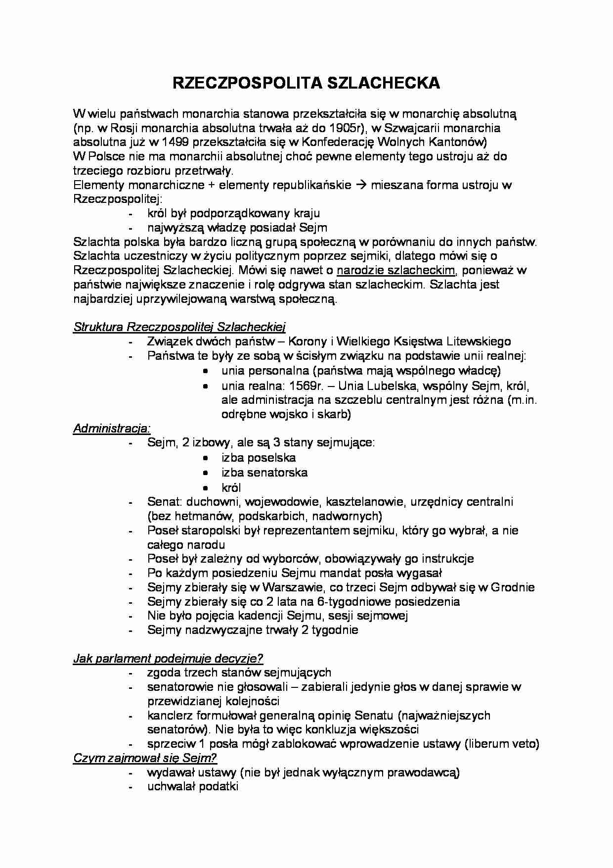 Rzeczpospolita Szlachecka - strona 1