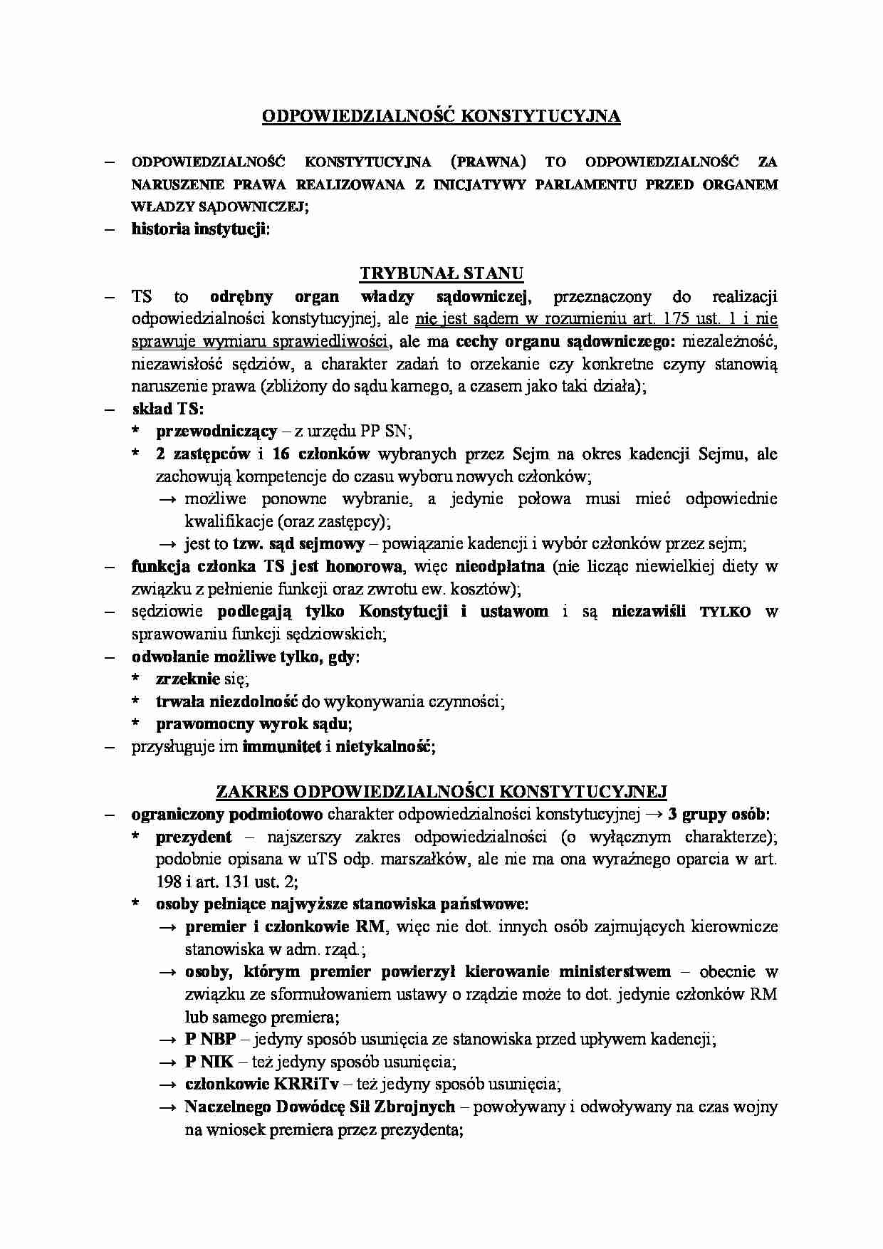 Odpowiedzialność konstytucyjna. - strona 1
