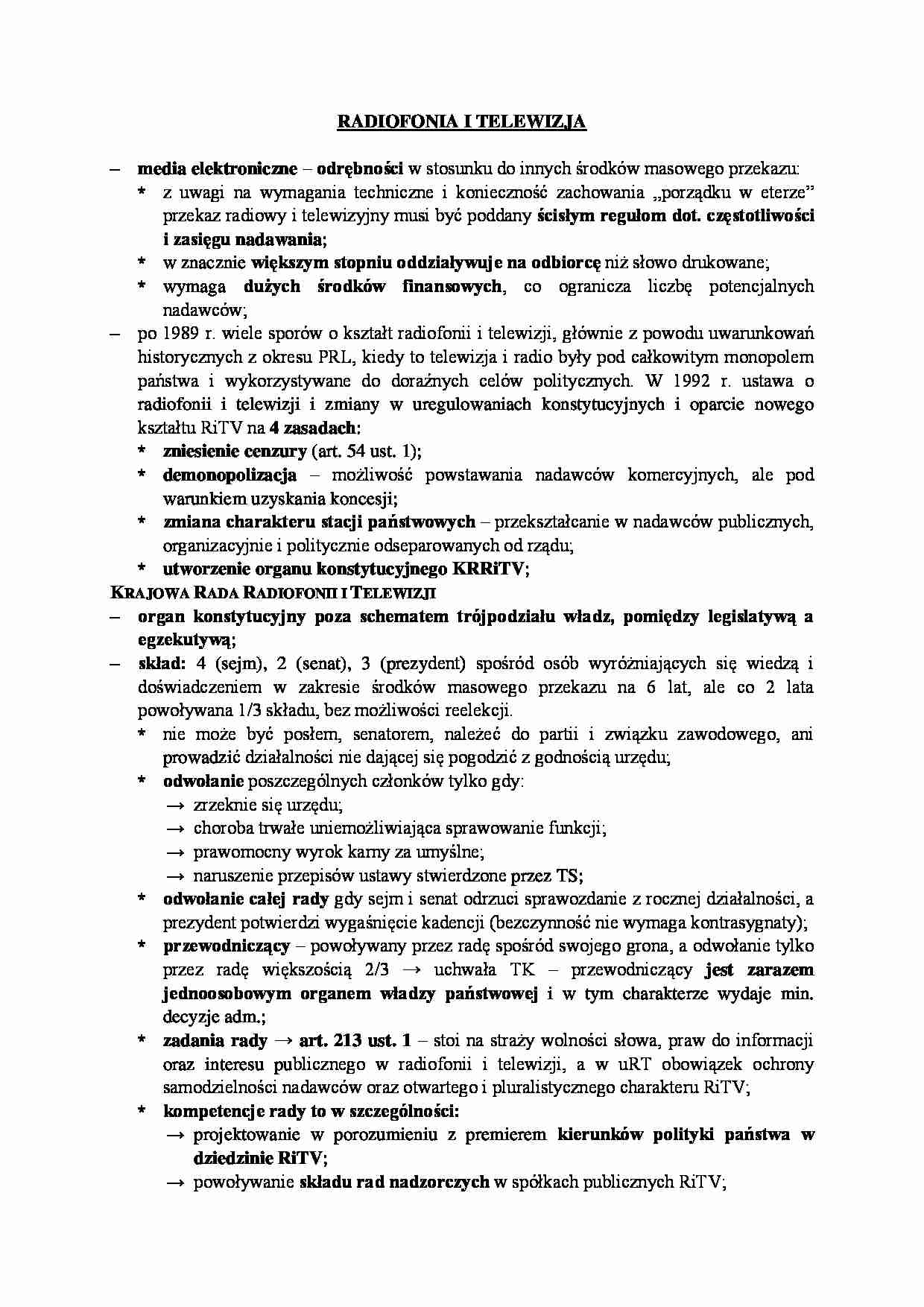 Radiofonia i telewizja. - strona 1