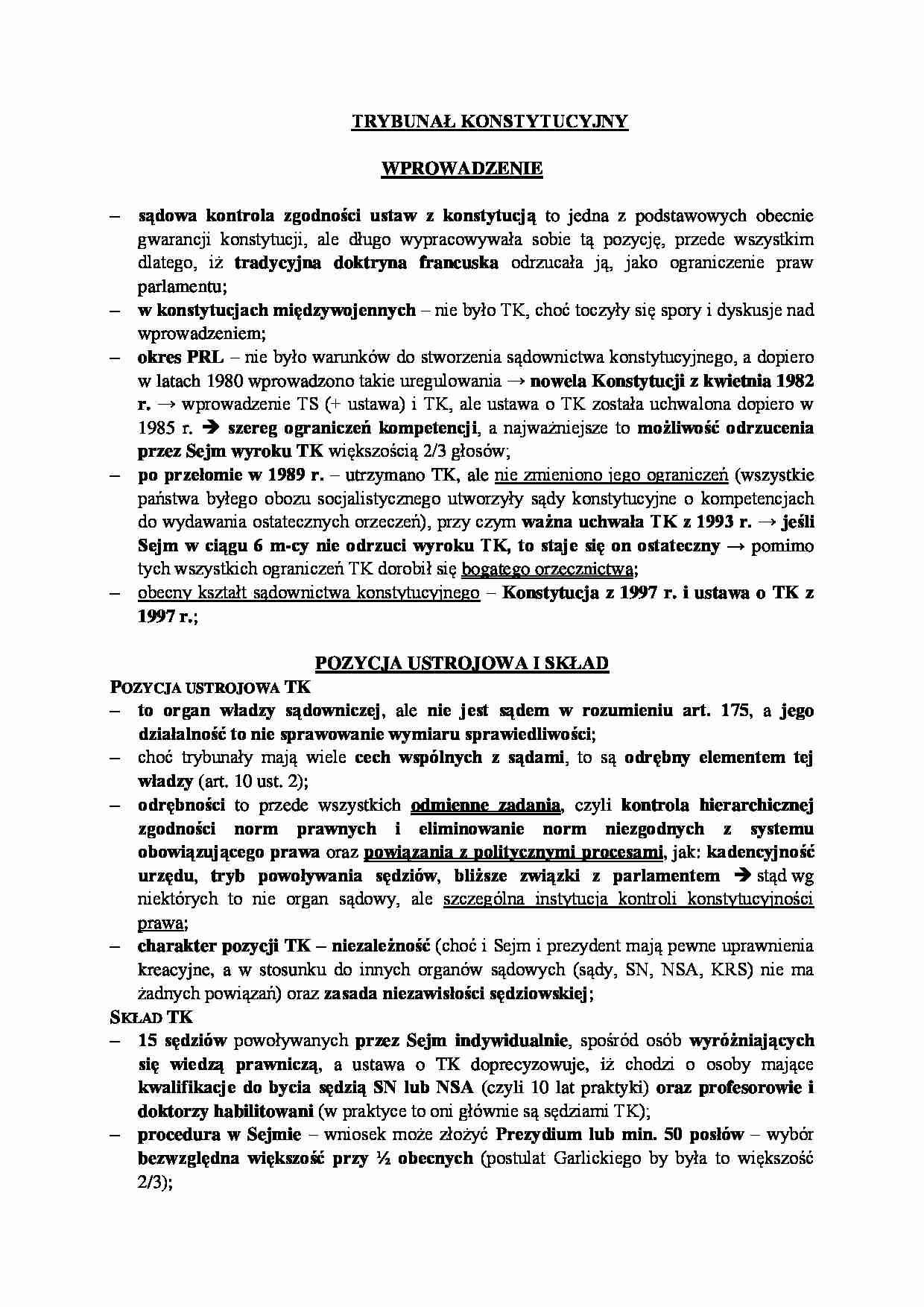 Trybunał Konstytucyjny. - strona 1