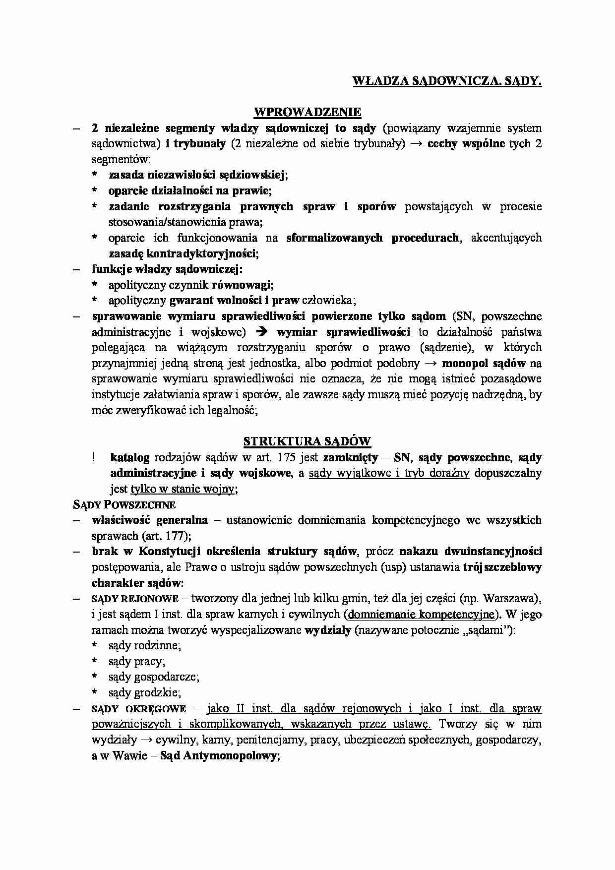 Władza sądownicza. Sądy. - strona 1