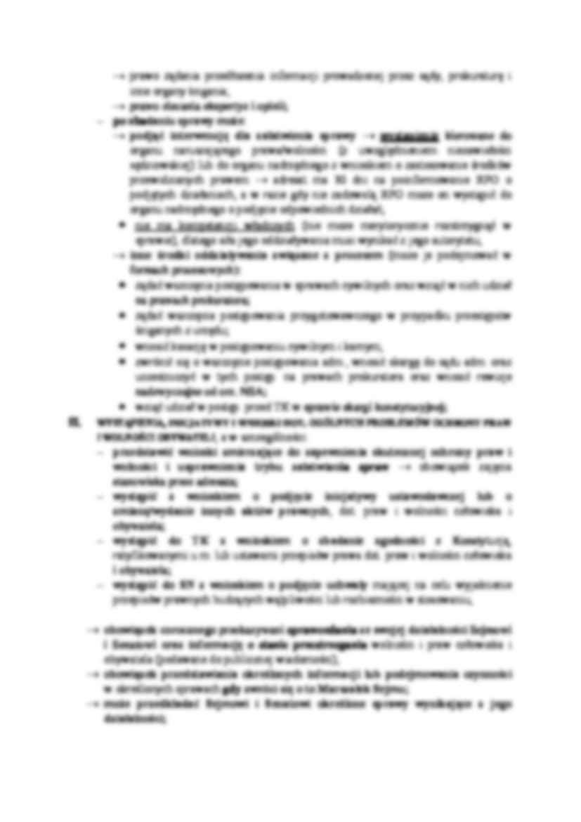 Zakres i formy działania Rzecznika Praw Obywatelskich. - strona 2
