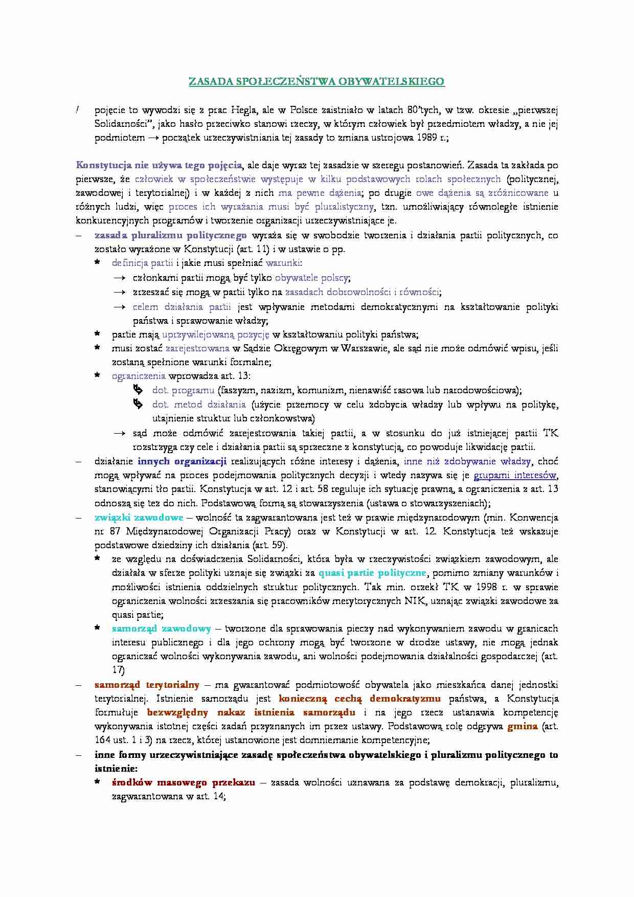 Zasada społeczeństwa obywatelskiego - strona 1