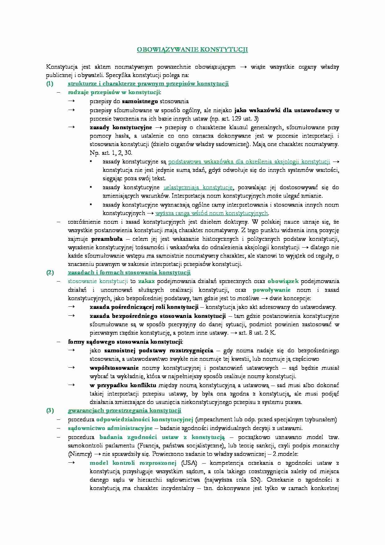 Obowiązywanie konstytucji. - strona 1