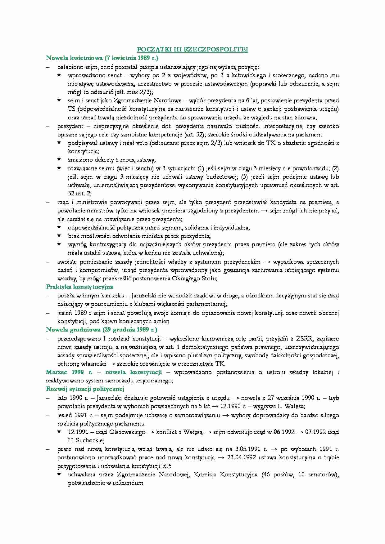 Początki III Rzeczypospolitej. - strona 1